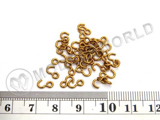 Гак, латунь, 6 мм, 10 шт