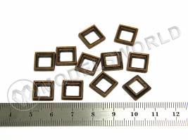 Рамка пушечного порта, бронза, 8 мм, 2 шт