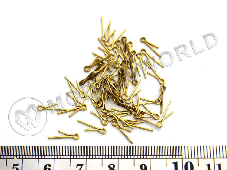 Рым с усиками, латунь, 0.7x10 мм, 50 шт - фото 1
