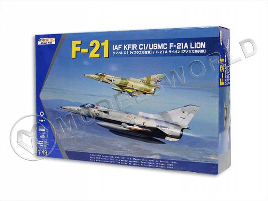 Склеиваемая пластиковая модель самолета F-21A/Kfir C1 Kit First Look. Масштаб 1:48