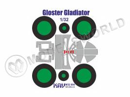 Окрасочная маска на  Gloster Gladiator, ICM. Масштаб 1:32