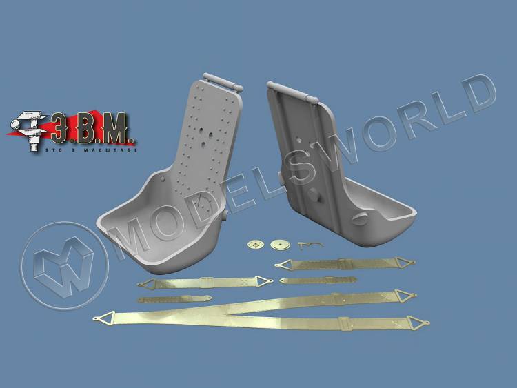 Кресло пилота позднее Ил-2 (Завод №1). Масштаб 1:48 - фото 1