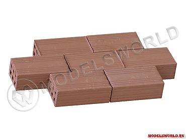 Набор кирпичей, масштаб 1:10, 100 шт.