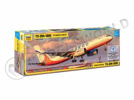 Склеиваемая пластиковая модель Грузовой самолет нового поколения Ту-204-100С. Масштаб 1:144