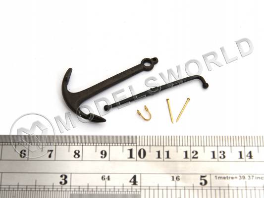 Адмиралтейский якорь, металл, 40 мм