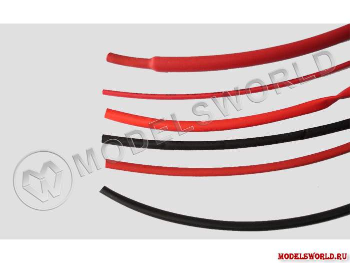 Термоусадочная трубка, черная, диаметр 6 мм, длина 1 м - фото 1