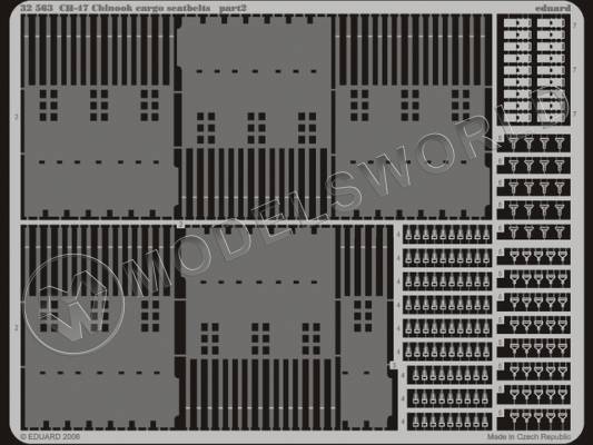 Фототравление ремни безопасности в грузовом отсеке для CH-47 Chinook, Trumpeter. Масштаб 1:35