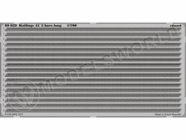 Фототравление 3-х леерное ограждение под углом 45´ длинное. Масштаб 1:700