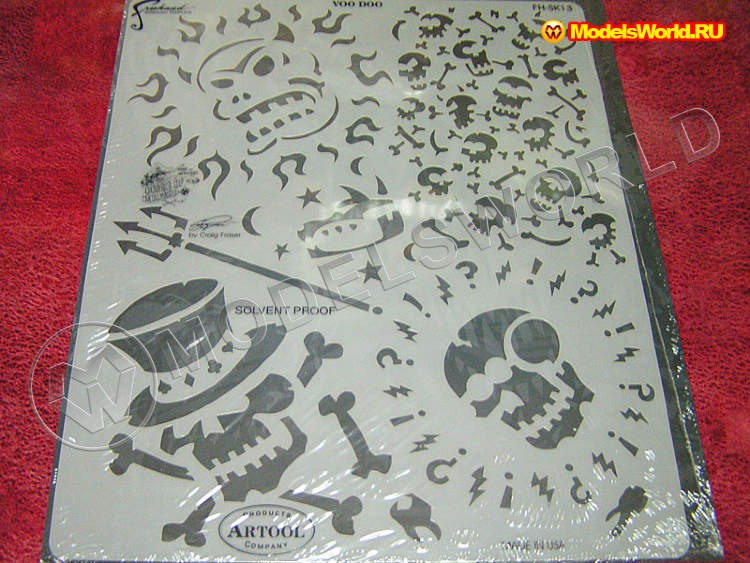 Трафарет "VOO DOO" (Craig Fraser Course of Skull Master) - фото 1