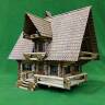 Набор для постройки модели Охотничий домик с подсветкой. Масштаб 1:35