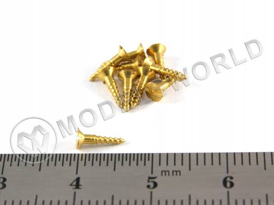 Шуруп, латунь, 7 мм, 10 шт