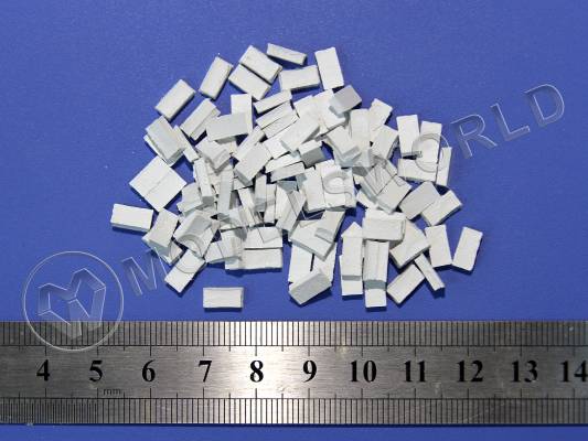 Кирпич белый (силикатный), 100 шт. Масштаб 1:35