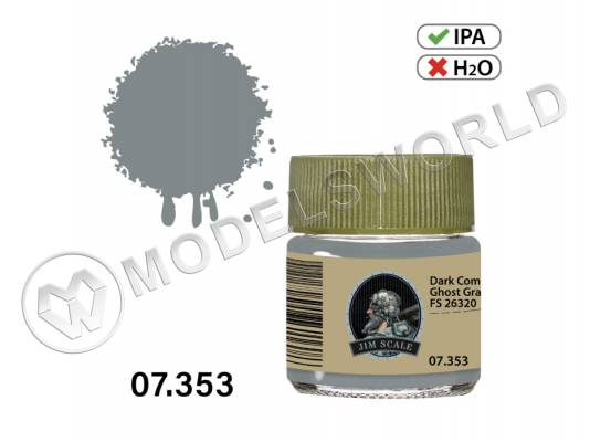 Спиртовая краска Jim Scale Dark Gunship Grey (FS36118), 10 мл