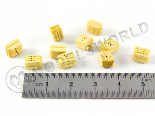 Блок трехшкивный, самшит, 7 мм. 10 шт