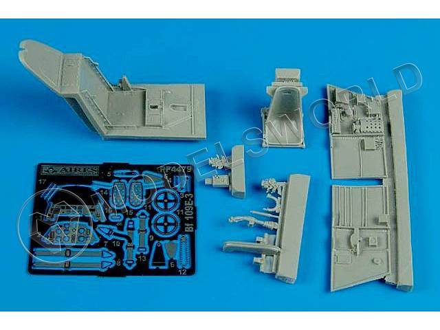 Конверсионный набор для модели Bf 109E-3 cockpit set, Academy. Масштаб 1:48 - фото 1