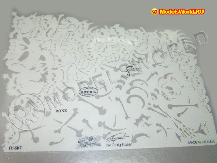 Трафарет "BONZ" (Craig Fraser Course of Skull Master) - фото 1