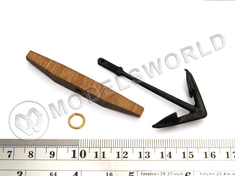 Испанский якорь, металл и дерево, 62 мм - фото 1