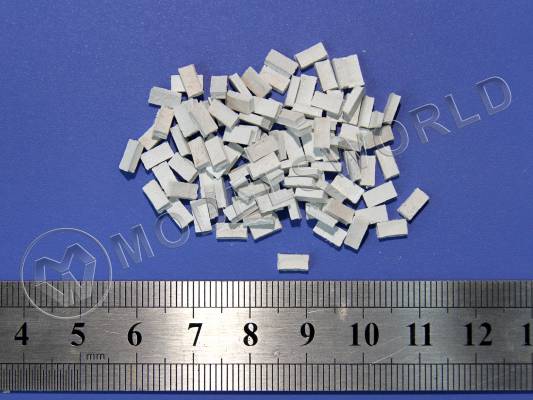 Кирпич белый (силикатный), 100 шт. Масштаб 1:48