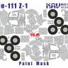 Окрасочная маска на остекление He-111Z-1, ICM. Масштаб 1:48