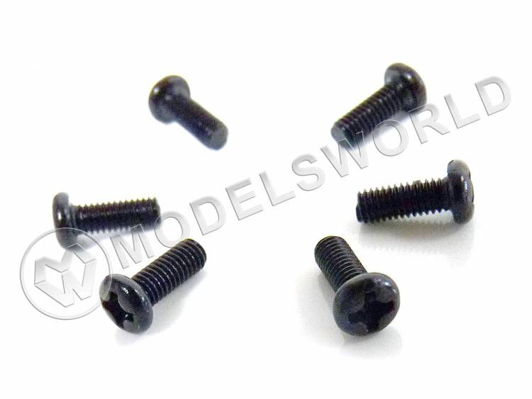 Винт с полукруглой головкой M3x8 под крестовую отвёртку, 6 шт - фото 1