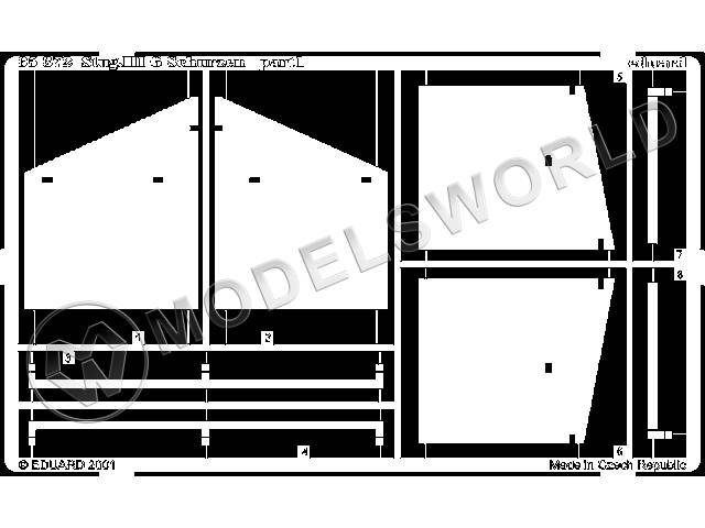 Фототравление для модели Schurzen StuG.III Ausf.G, Tamiya. Масштаб 1:35 - фото 1
