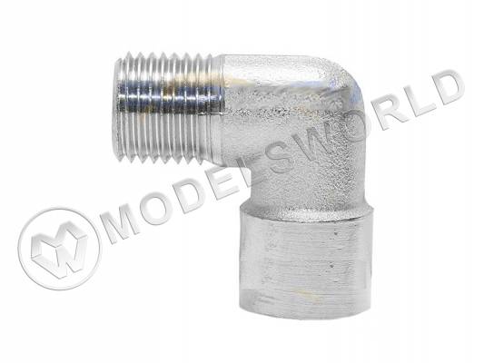 Переходник гайка G1/4"-штуцер G1/4" Г-образный для компрессора