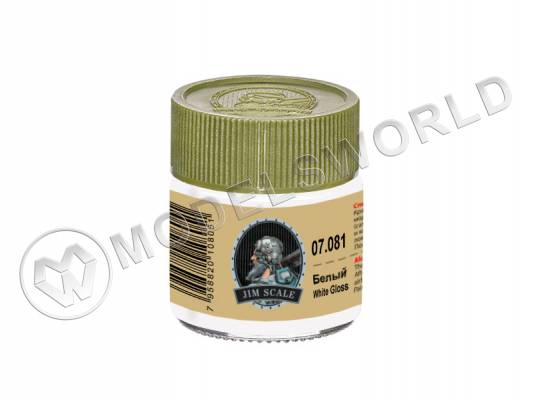 Спиртовая краска Jim Scale Белый глянцевая (White glossy), 10 мл