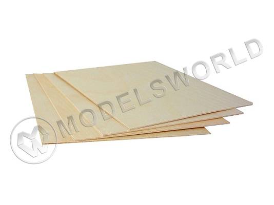 Фанера авиационная  4-х слойная 3.0x150x300 мм