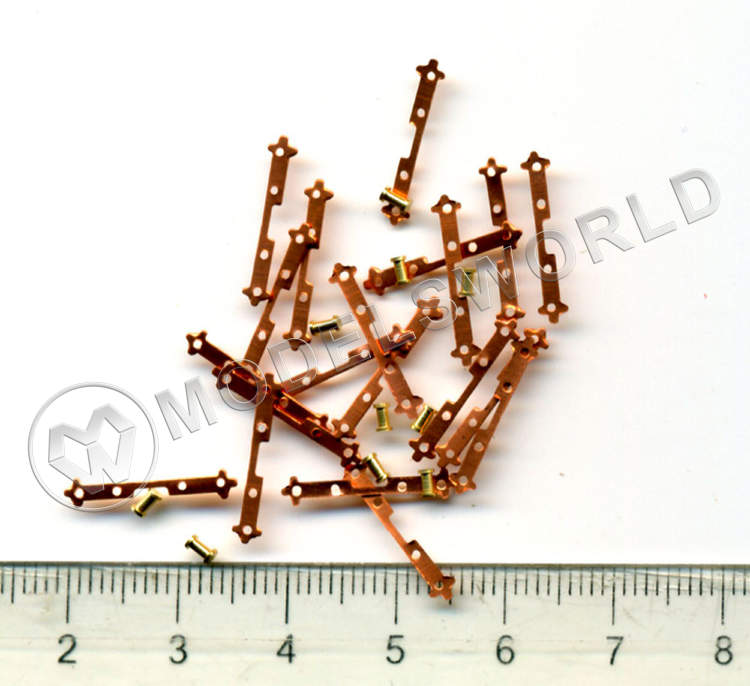 Петля для пушечного порта с втулкой , медь, 7 мм, 10 пар Петля для пушечного порта с втулкой , медь, 7 мм, 10 пар - фото 1