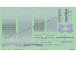 Декаль Fokker D. VII 4-цветные ромбы, EDUARD. Масштаб 1:72