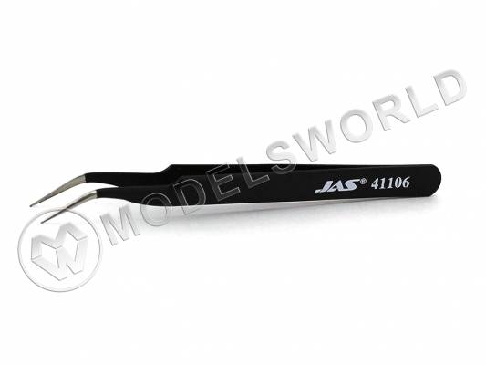 Пинцет JAS изогнутый 30°, 120 мм