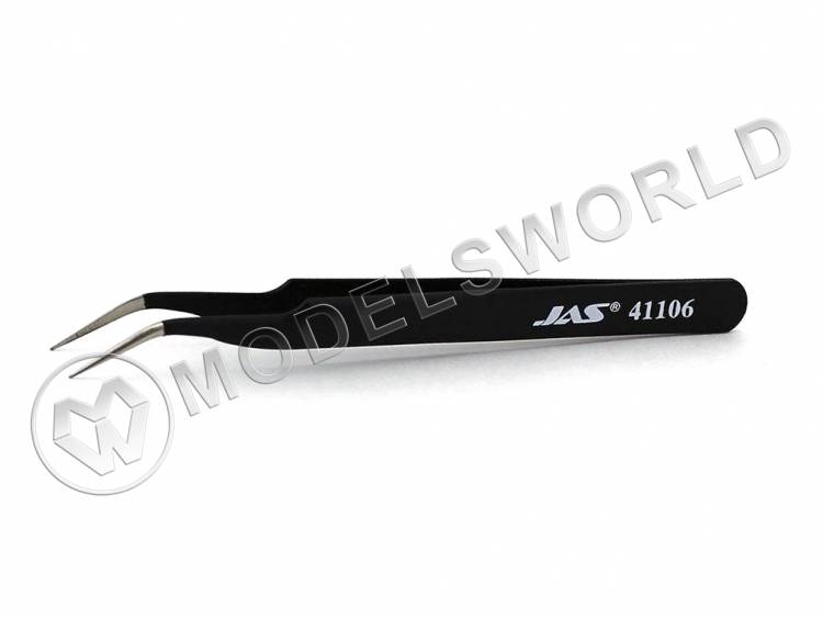 Пинцет JAS изогнутый 30°, 120 мм - фото 1