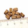 Блок двушкивный, орех, 7 мм. 10 шт