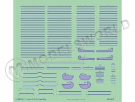 Декаль Fokker D. VII синие полосы, EDUARD. Масштаб 1:72