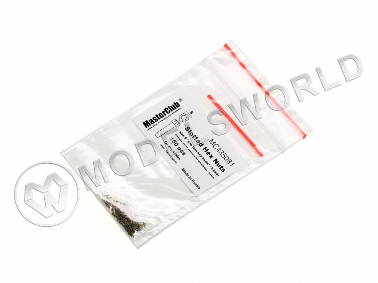 Корончатая гайка, размер под ключ - 0.6 мм - фото 1