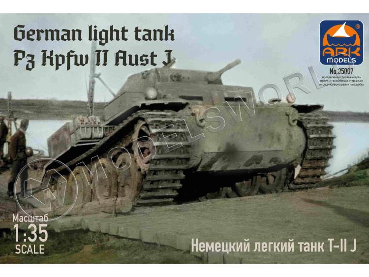 Склеиваемая пластиковая модель Немецкий лёгкий танк Pz.Kpfw.II Ausf.J. Масштаб 1:35 - фото 1