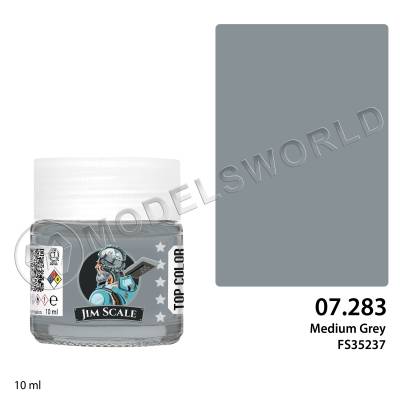 Спиртовая краска Jim Scale Средне-серый FS35237 (1970-82) (Medium Gray FS35237), 10 мл