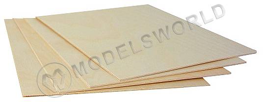 Фанера авиационная  4-х слойная 2.0x150x300 мм - фото 1