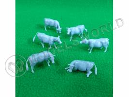 Набор фигурок "коровы", 6 шт. Масштаб 1:72