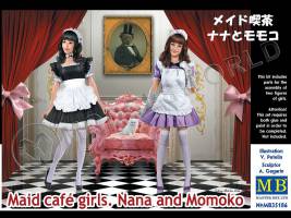 Фигуры Девушки в стиле "мэйдо-кафе". Нана и Момоко. Масштаб 1:35