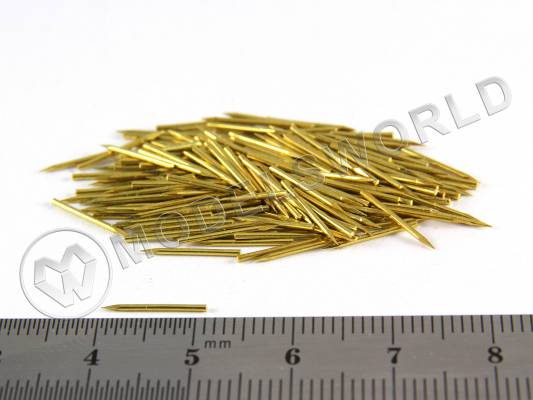 Гвоздь без головки, латунь, 0.8х11 мм, 200 шт