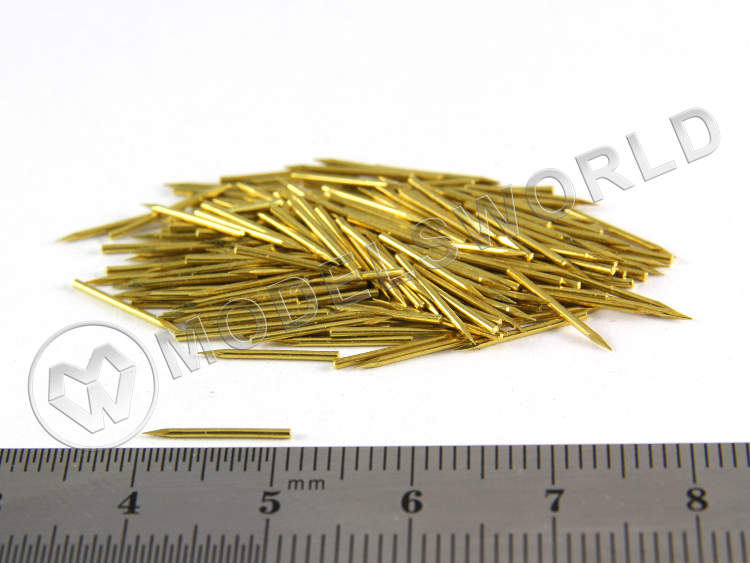 Гвоздь без головки, латунь, 0.8х11 мм, 200 шт - фото 1