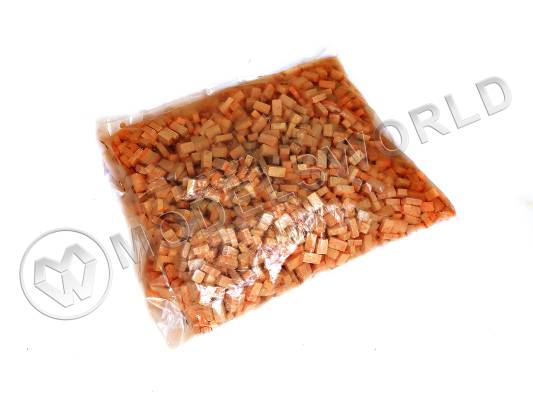 Набор крупных камней для кладки, красный кирпич, 2000 шт