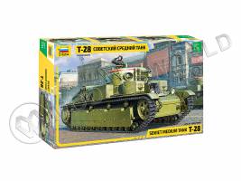 Склеиваемая пластиковая модель Советский средний танк Т-28. Масштаб 1:35