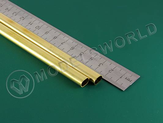 Овальная латунная трубка 8х6 мм, 2 шт