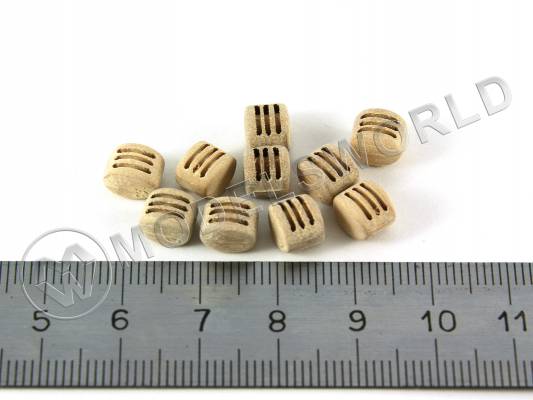 Блок трехшкивный 7 мм. 10 шт