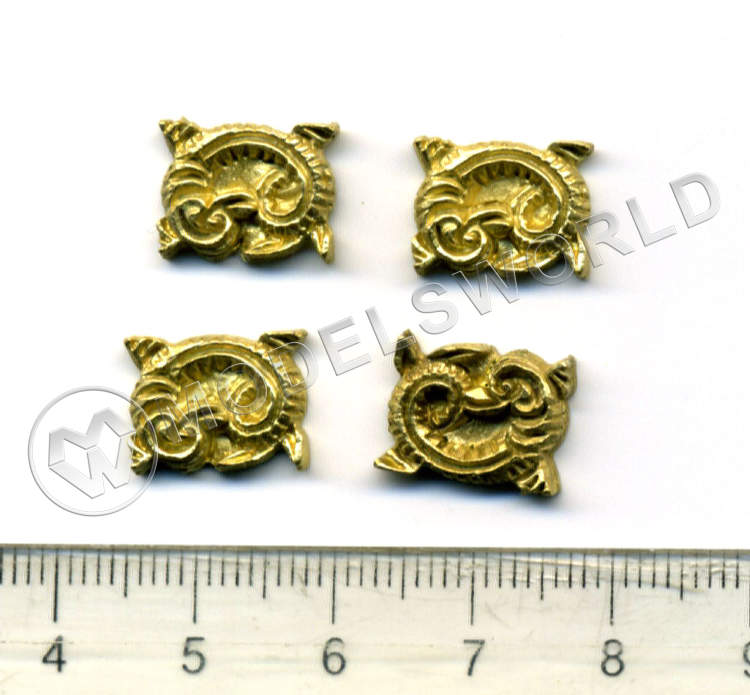 Декоративный элемент, 10 мм, металл 1 шт. - фото 1