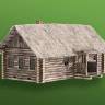 Набор для постройки модели Деревенская изба с соломенной крышей. Масштаб 1:35