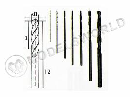 Сверла из быстрорежущей стали Proxxon 28874, 0.3-3.2 мм, 10 шт