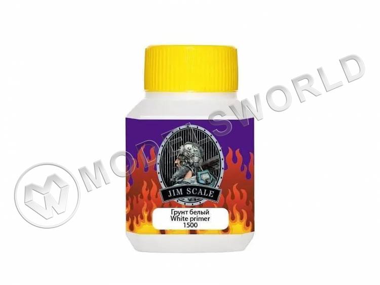 Грунт белый 1500 White primer Jim Scale, 50 мл - фото 1